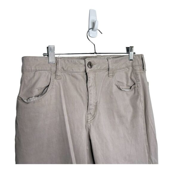 American Eagle Jegging Khaki Jeans Skinny Fit Stretch Tall Size 14 X long - Picture 2 of 7